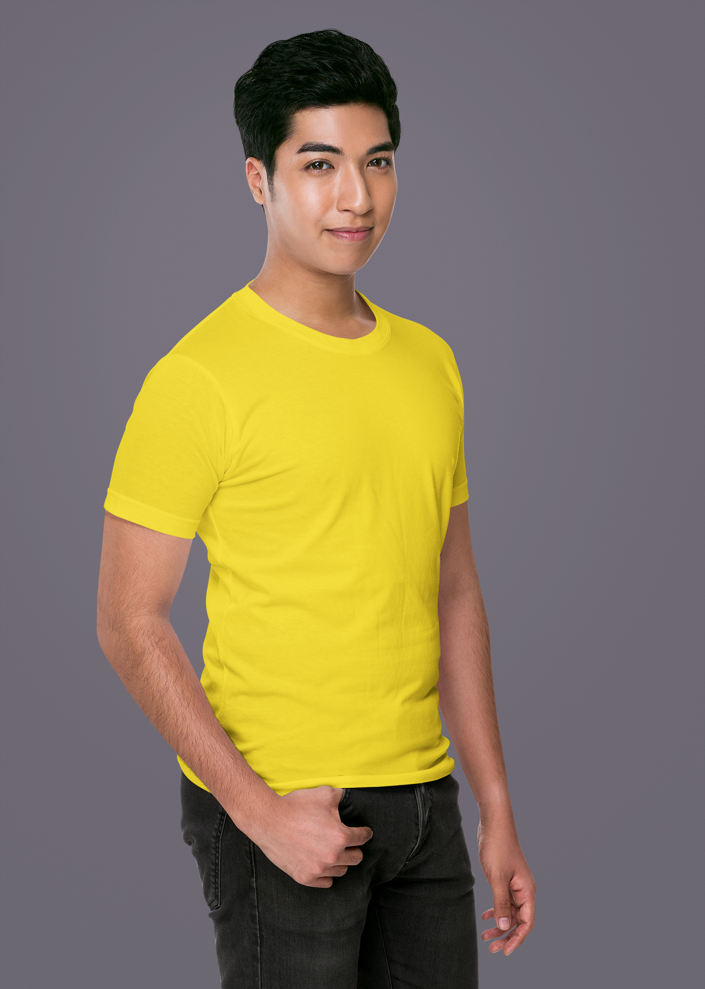 Yellow Premium 160 GSM Unisex Round Neck