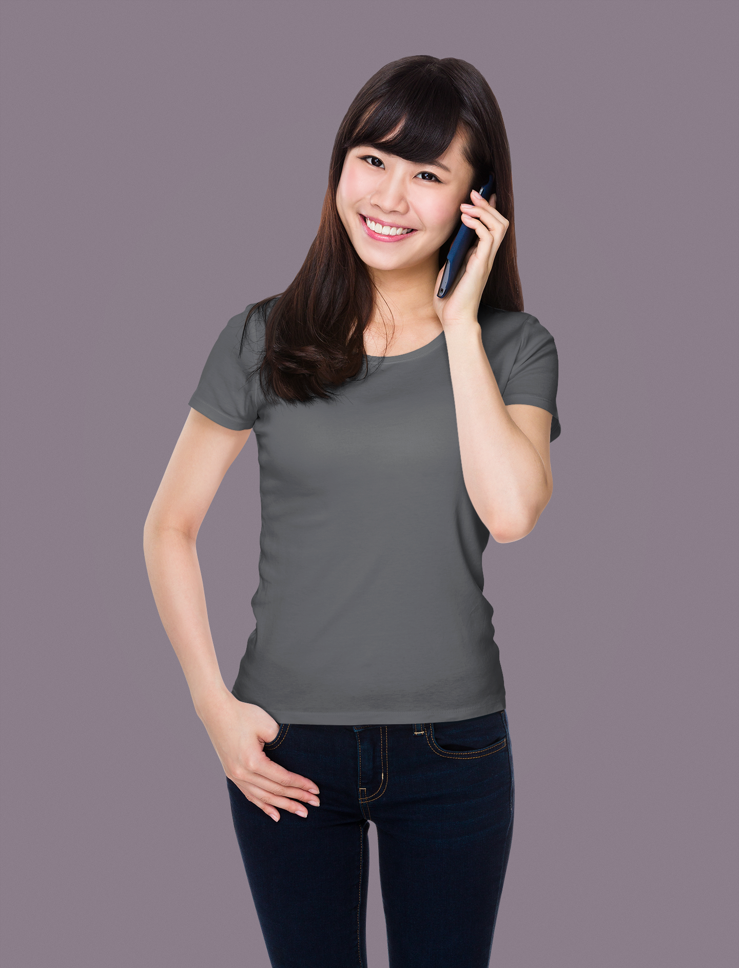 Asphalt Platinum 180 GSM Unisex Round Neck