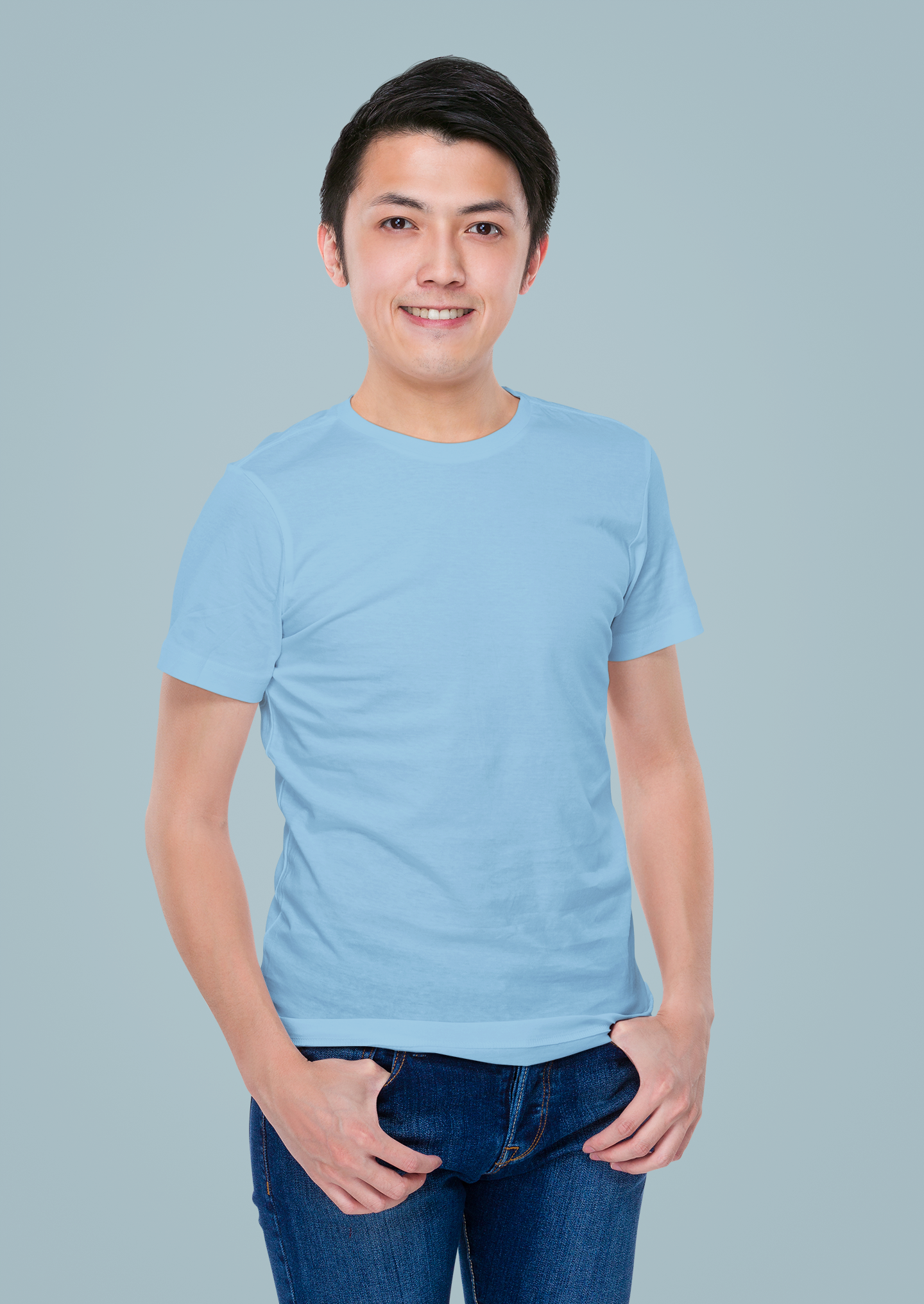 Ocean Blue Premium 160 GSM Unisex Round Neck