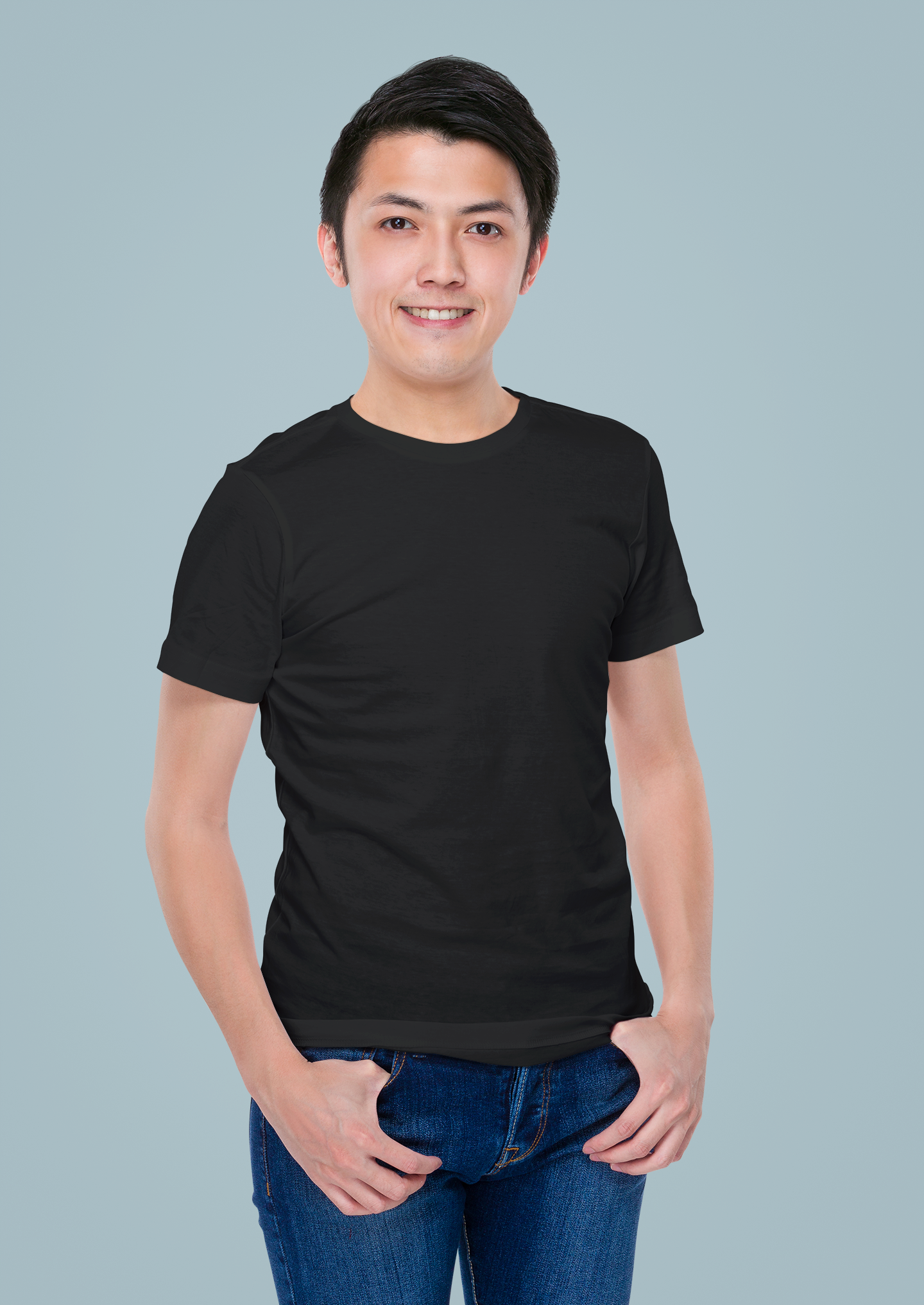 Black Premium 160 GSM Unisex Round Neck