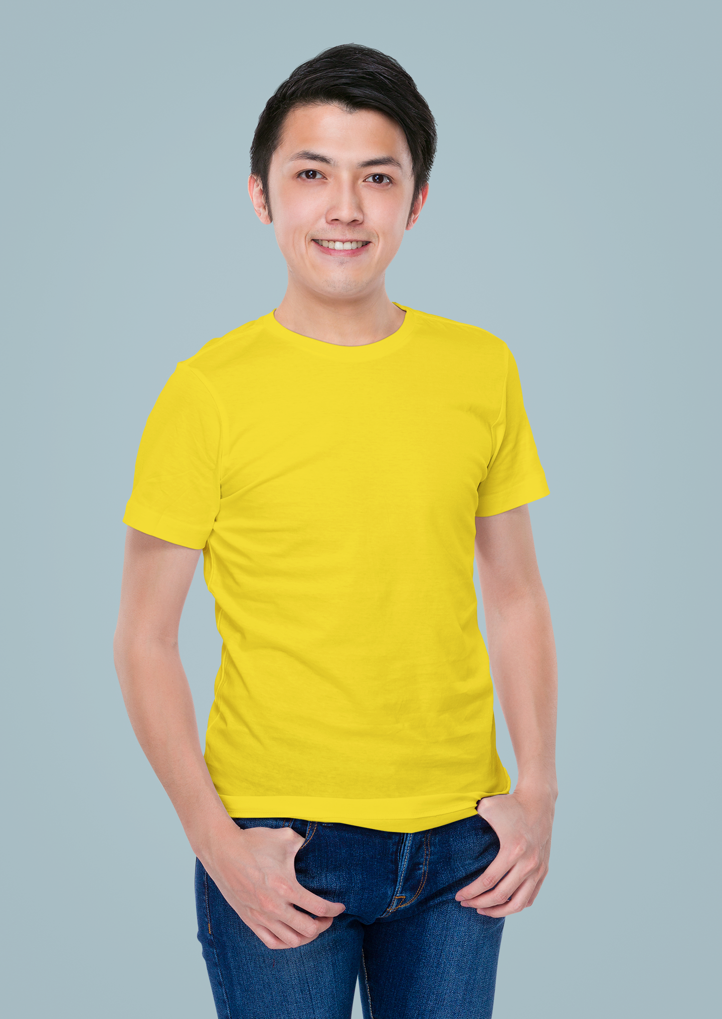 Yellow Premium 160 GSM Unisex Round Neck