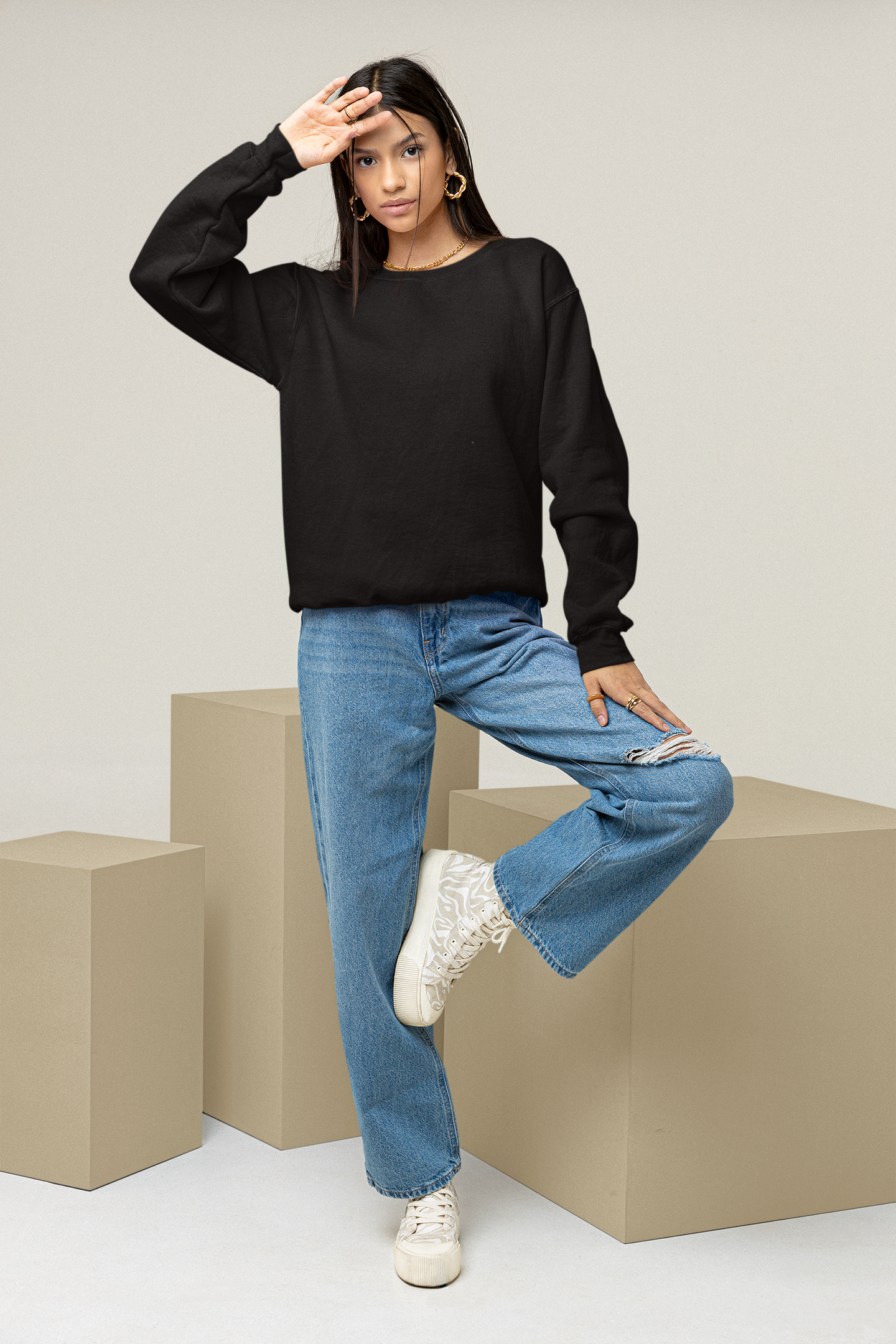 Black Snowsoft Unisex Sweatshirt
