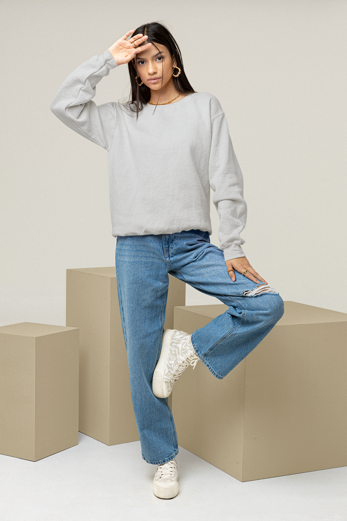 Grey HTR Snowsoft Unisex Sweatshirt