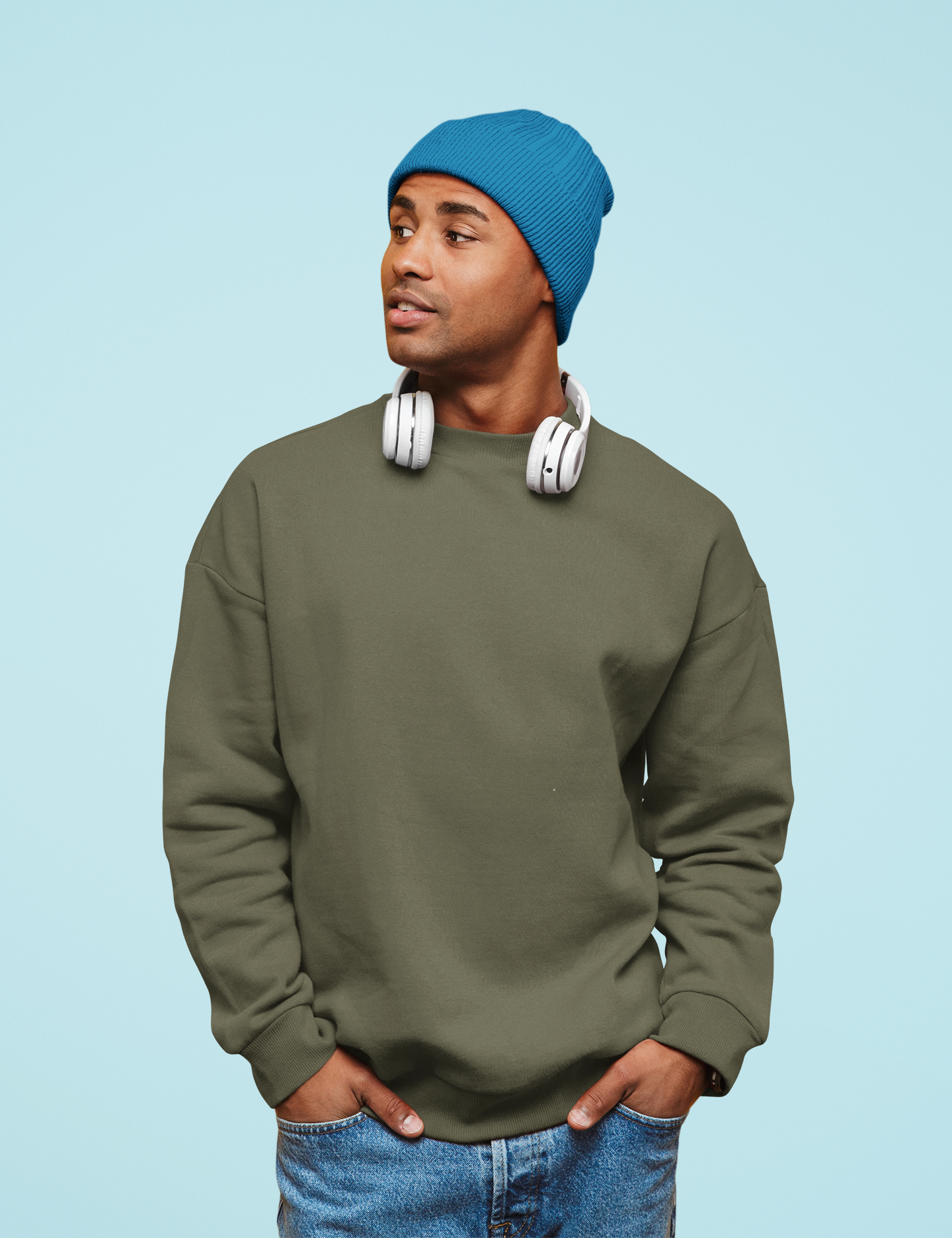 Olive Green Snowsoft Unisex Sweatshirt