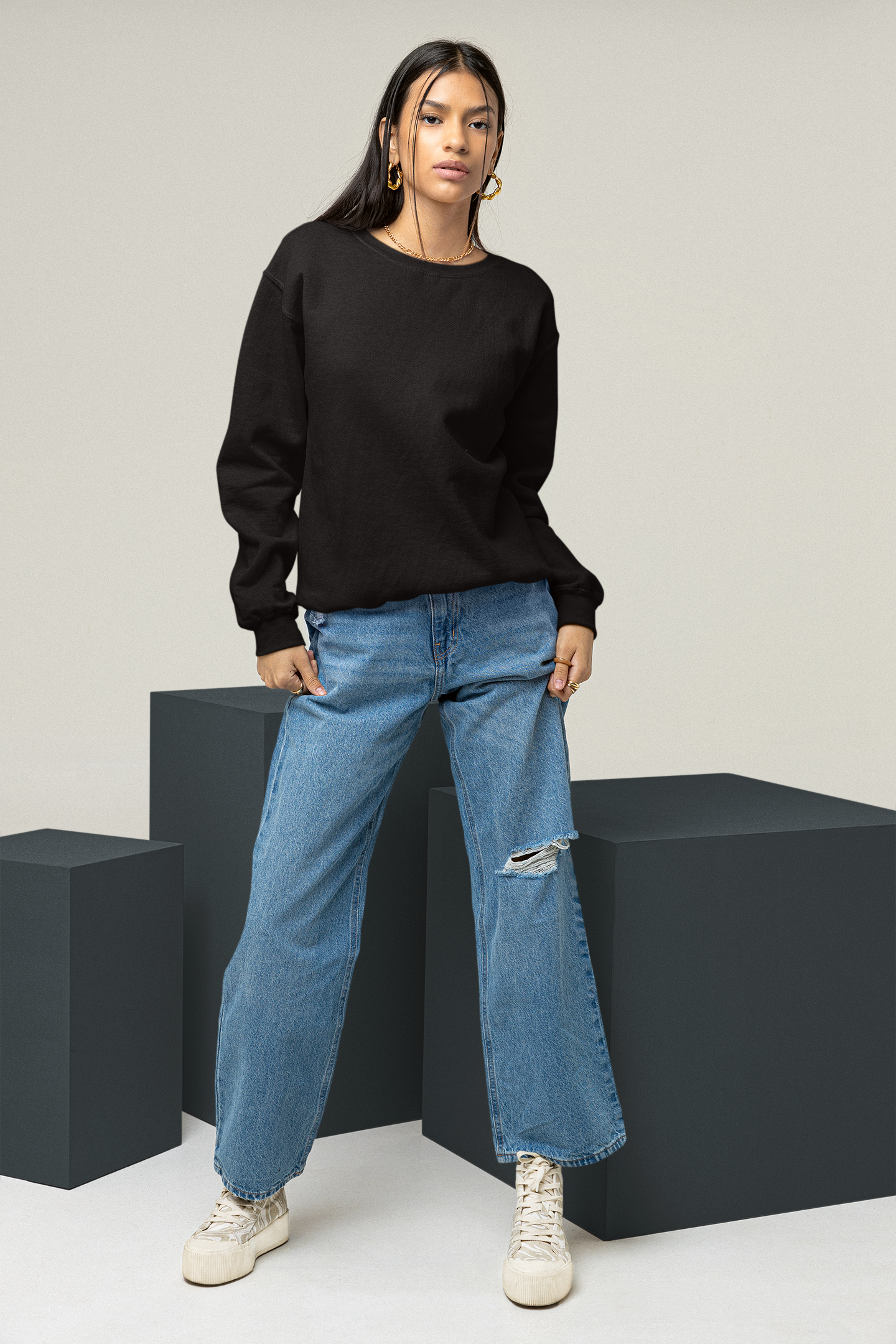 Black Snowsoft Unisex Sweatshirt