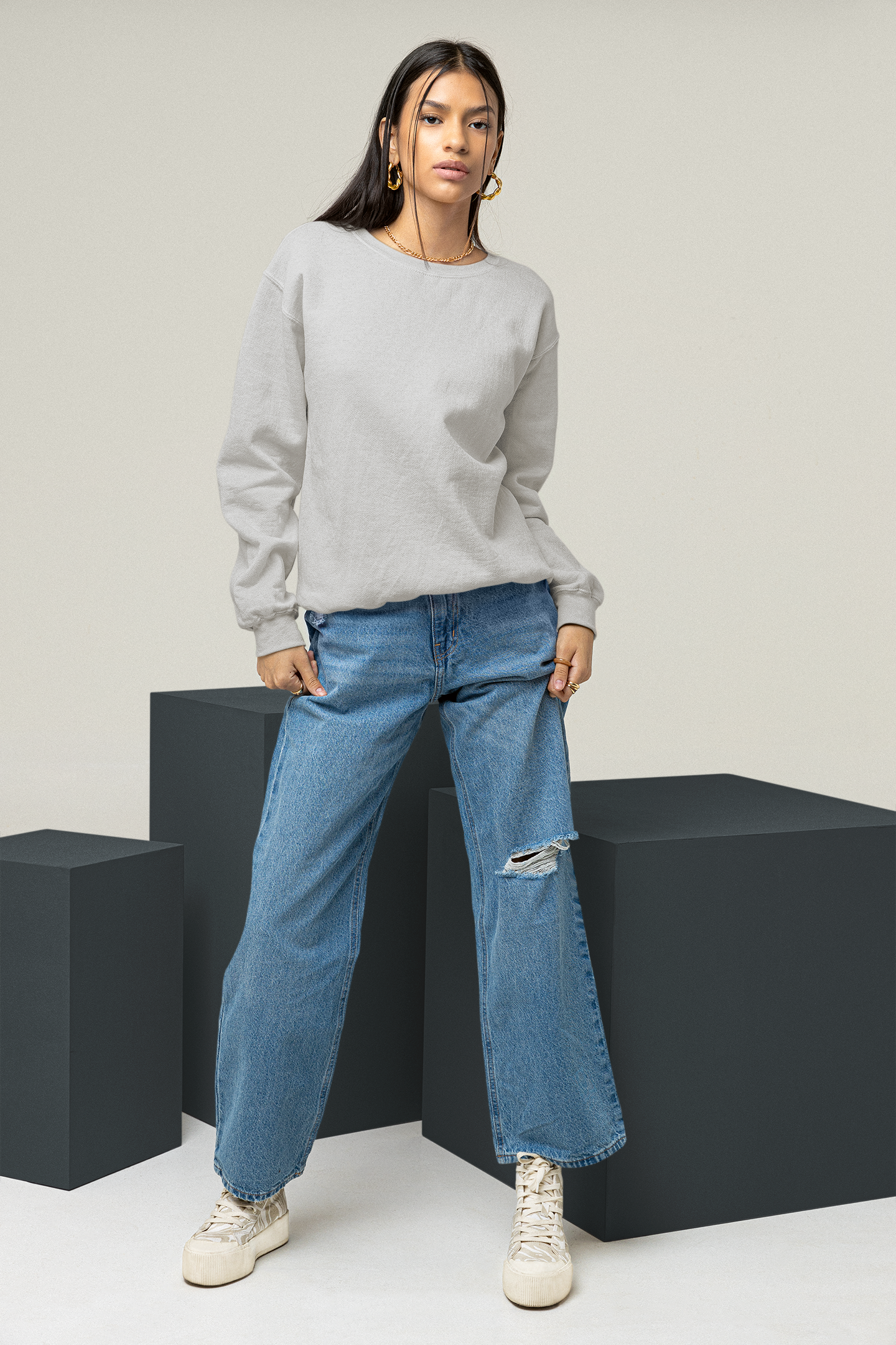 Grey HTR Snowsoft Unisex Sweatshirt