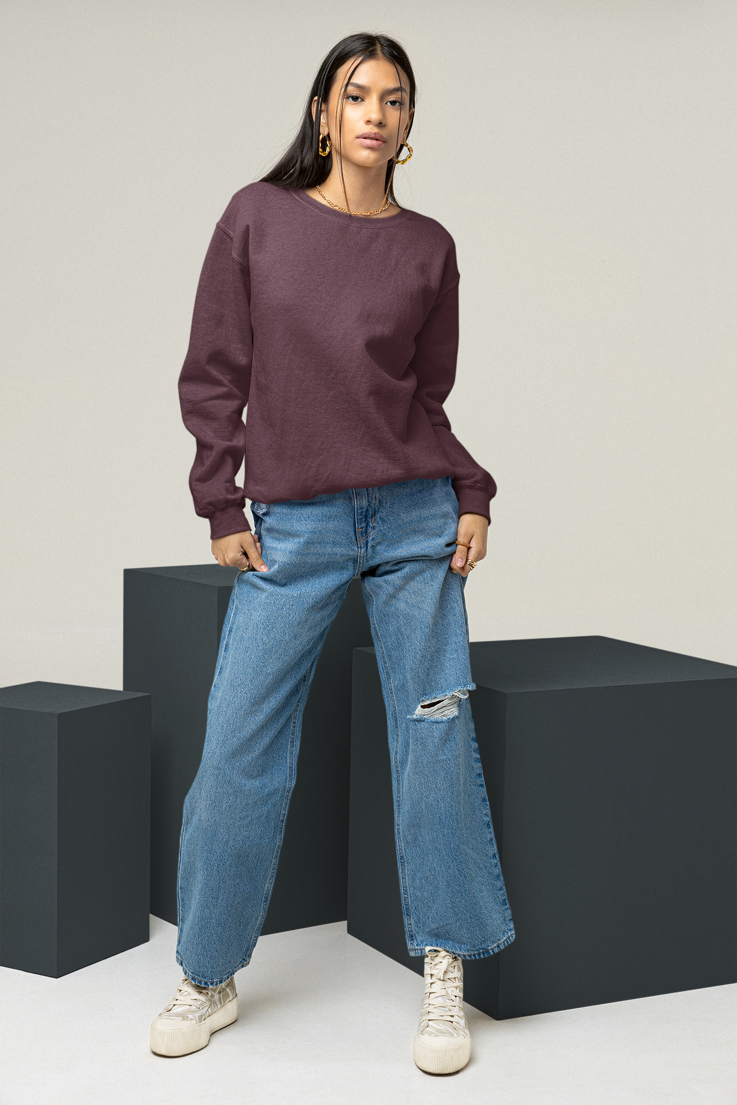 Maroon Snowsoft Unisex Sweatshirt