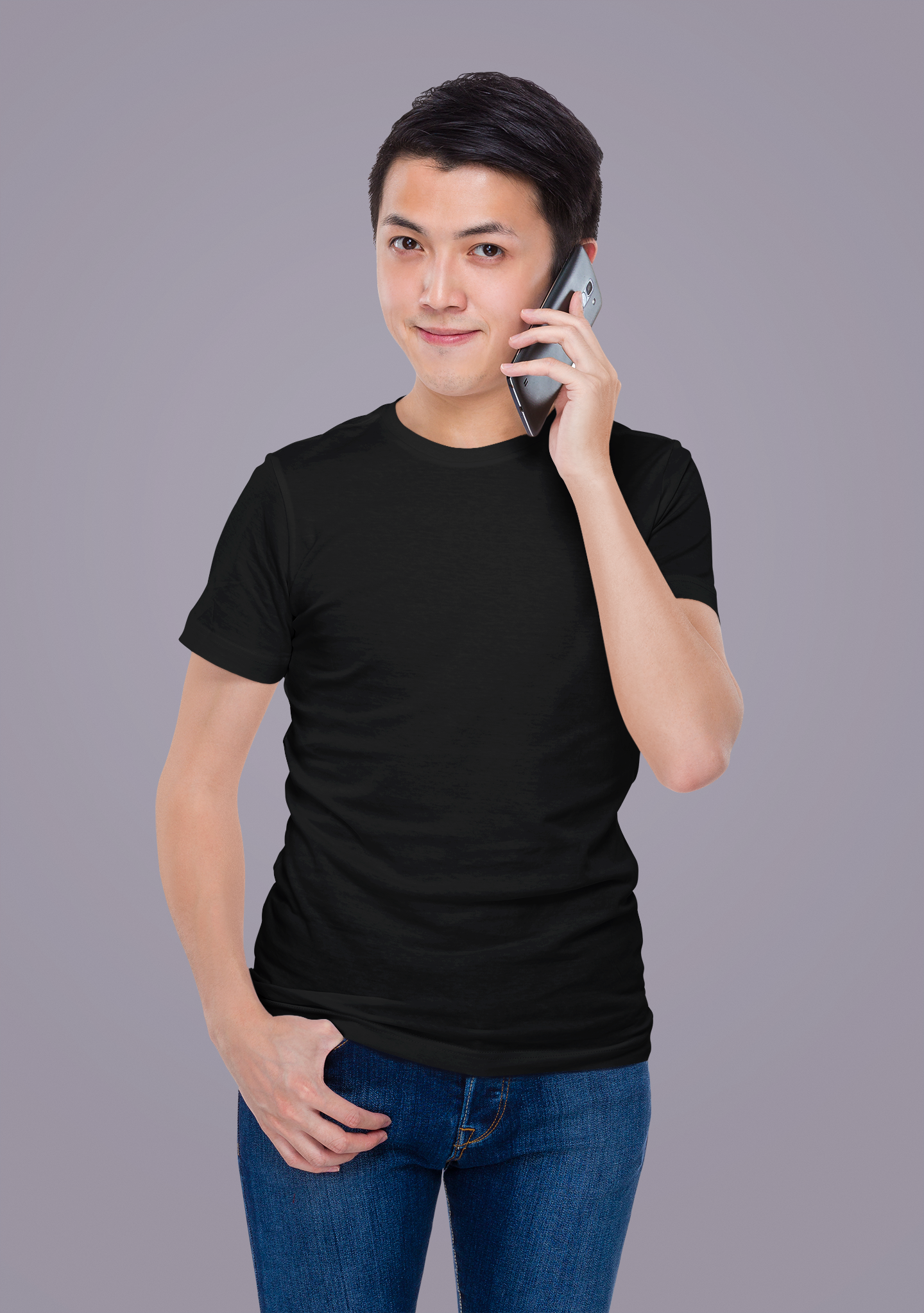 Black Premium 160 GSM Unisex Round Neck