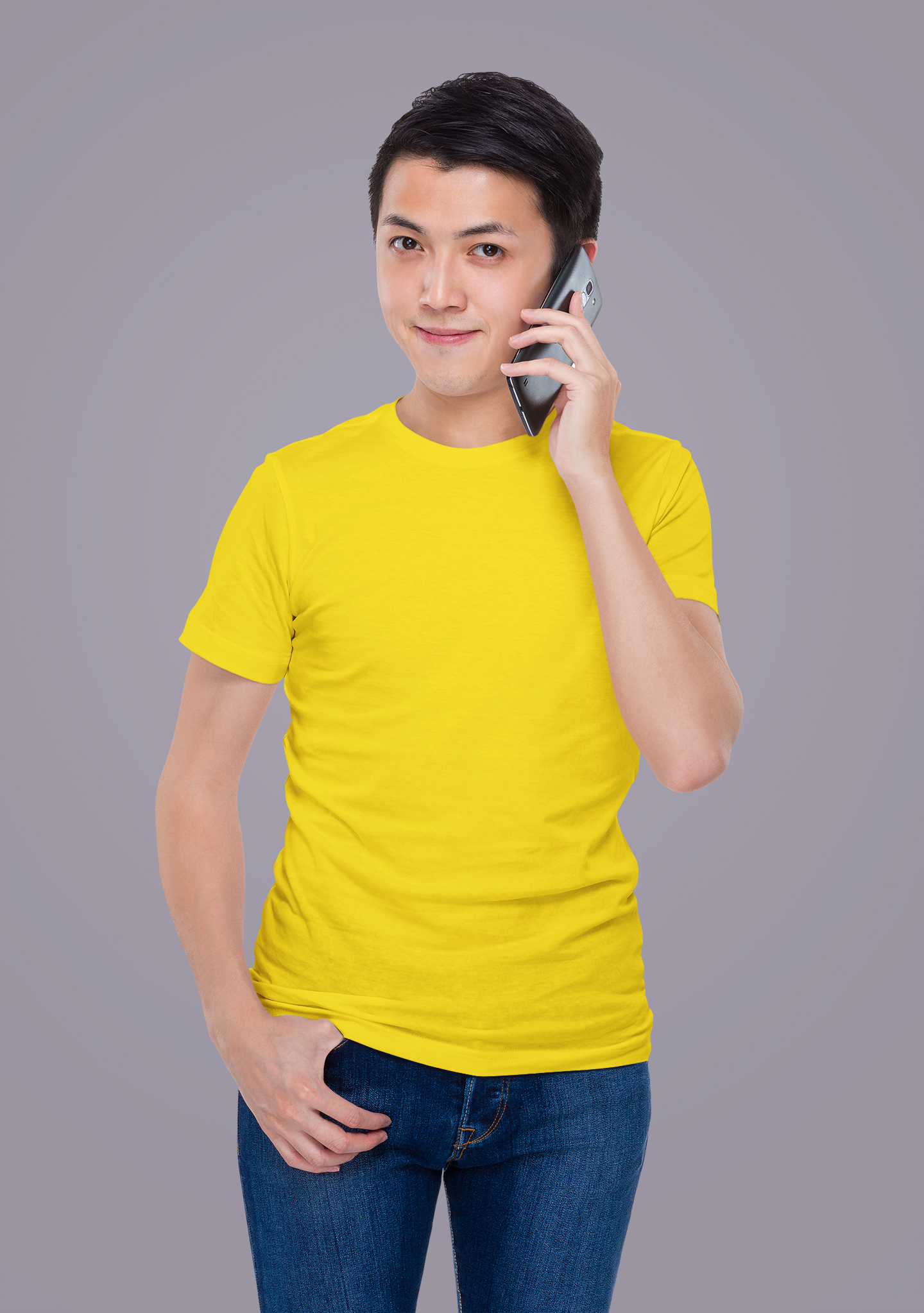 Yellow Premium 160 GSM Unisex Round Neck