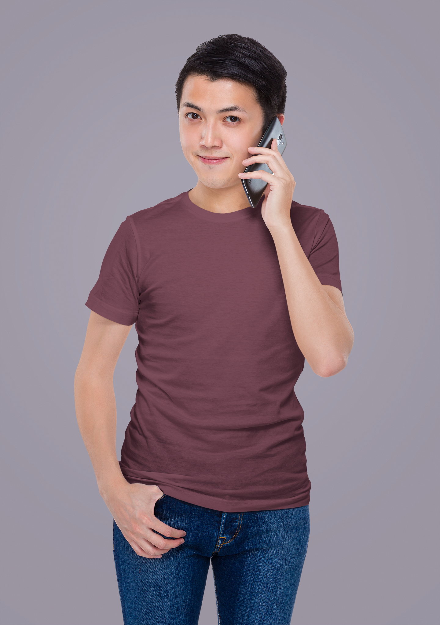Maroon Premium 160 GSM Unisex Round Neck