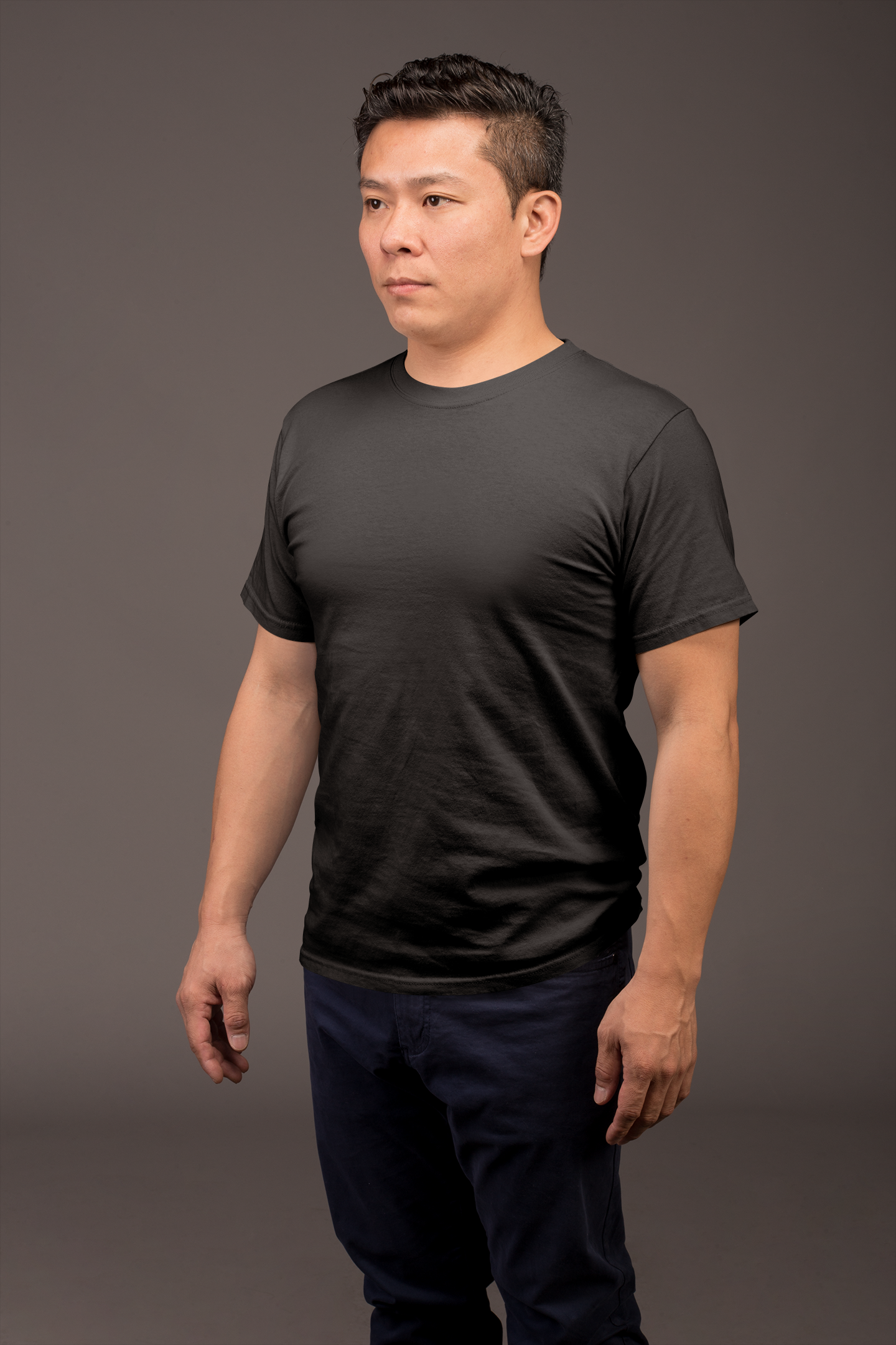 Black Premium 160 GSM Unisex Round Neck