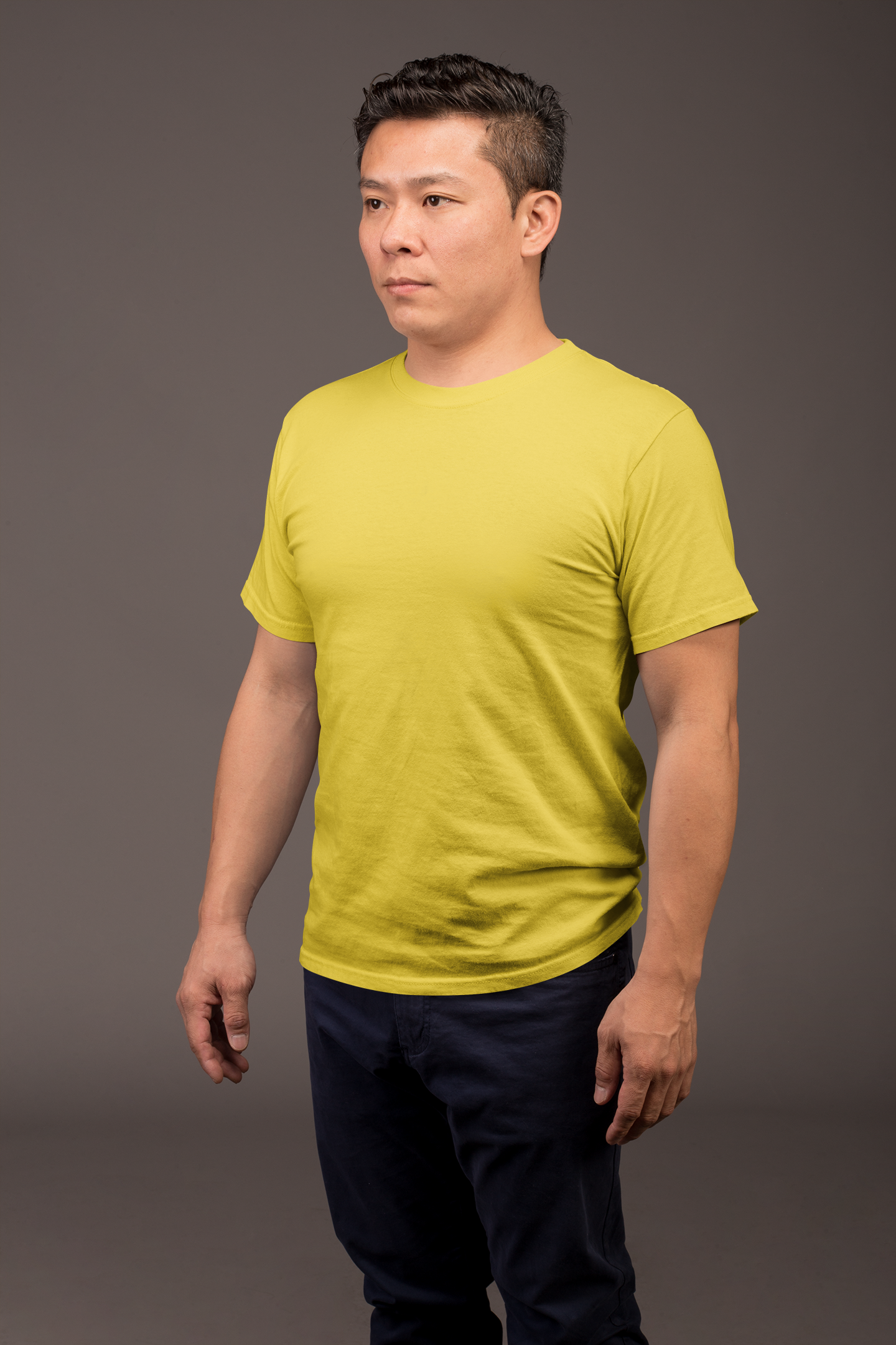 Yellow Premium 160 GSM Unisex Round Neck