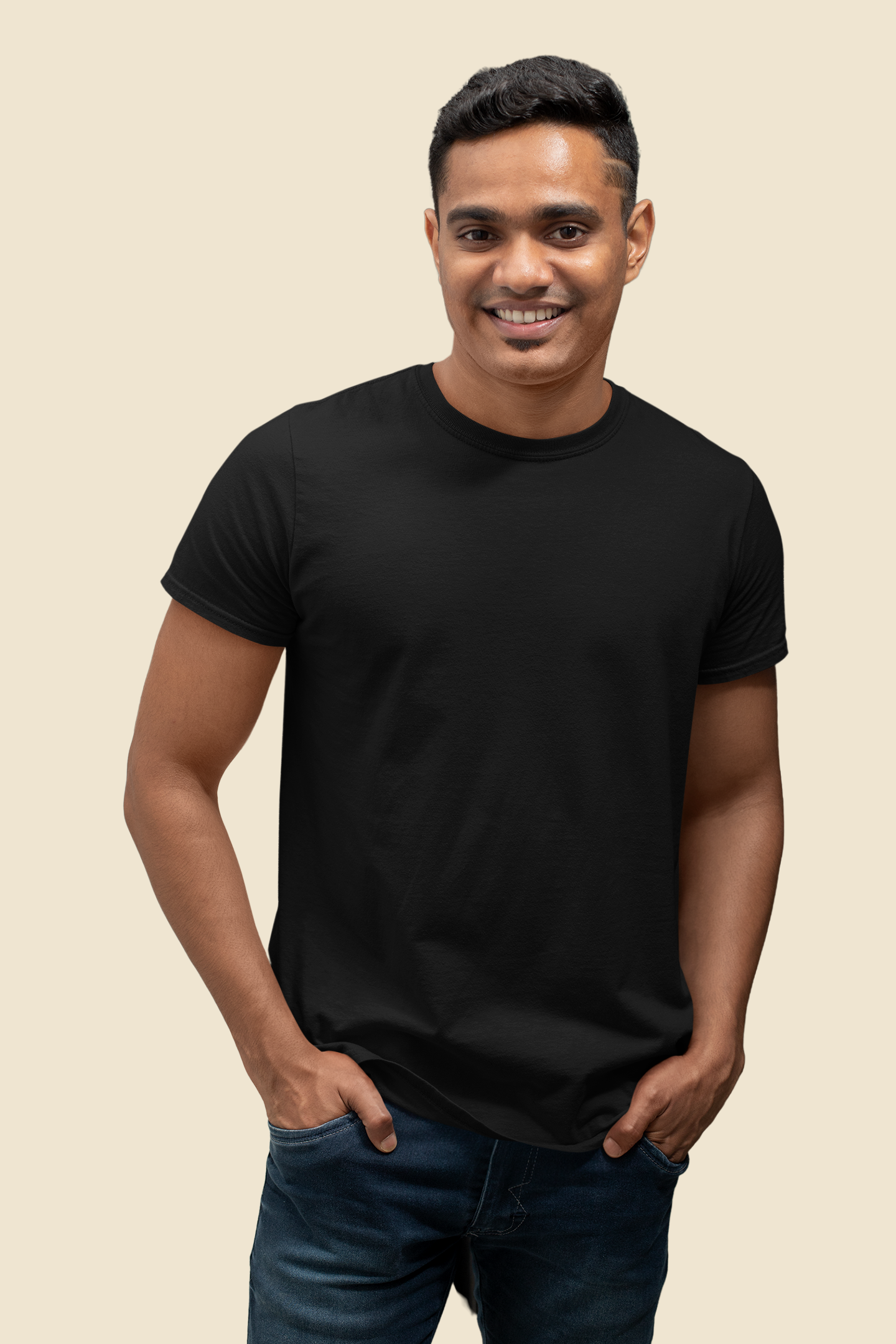 Black Platinum 180 GSM Unisex Round Neck