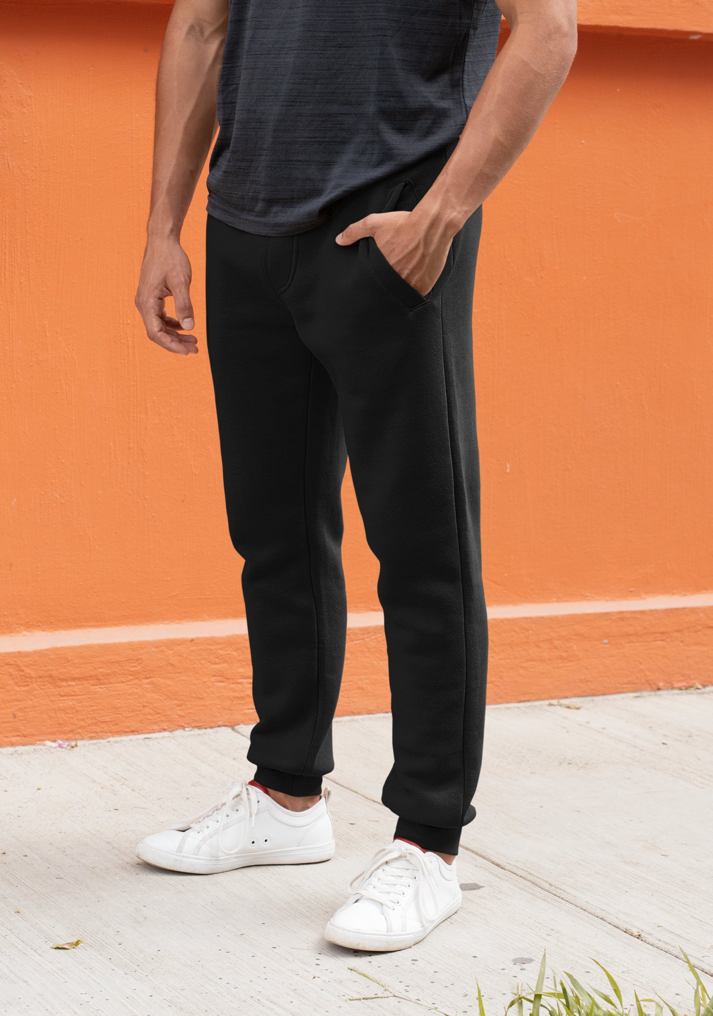 Black Men TerrySoft Sweat Jogger