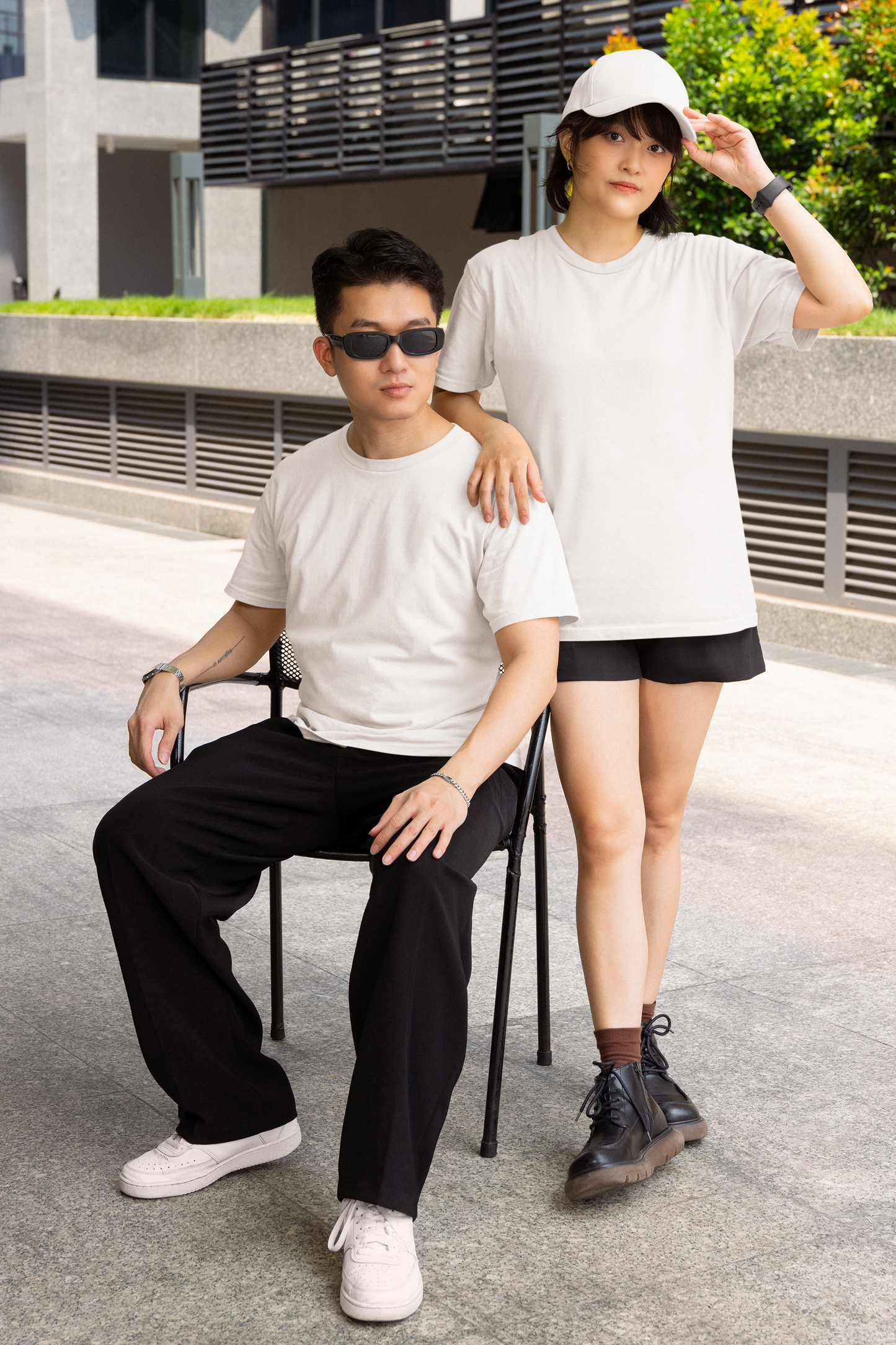 White Premium 240 GSM Unisex Round Neck