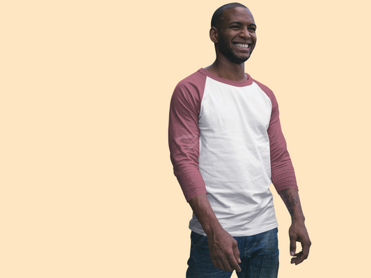White Cardinal HTR Men Premium 180 Raglan Full Sleeve