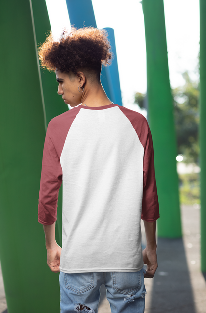 White Cardinal HTR Men Premium 180 Raglan Full Sleeve