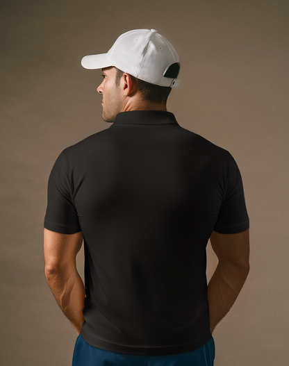 Black CVC Polo Unisex Polo
