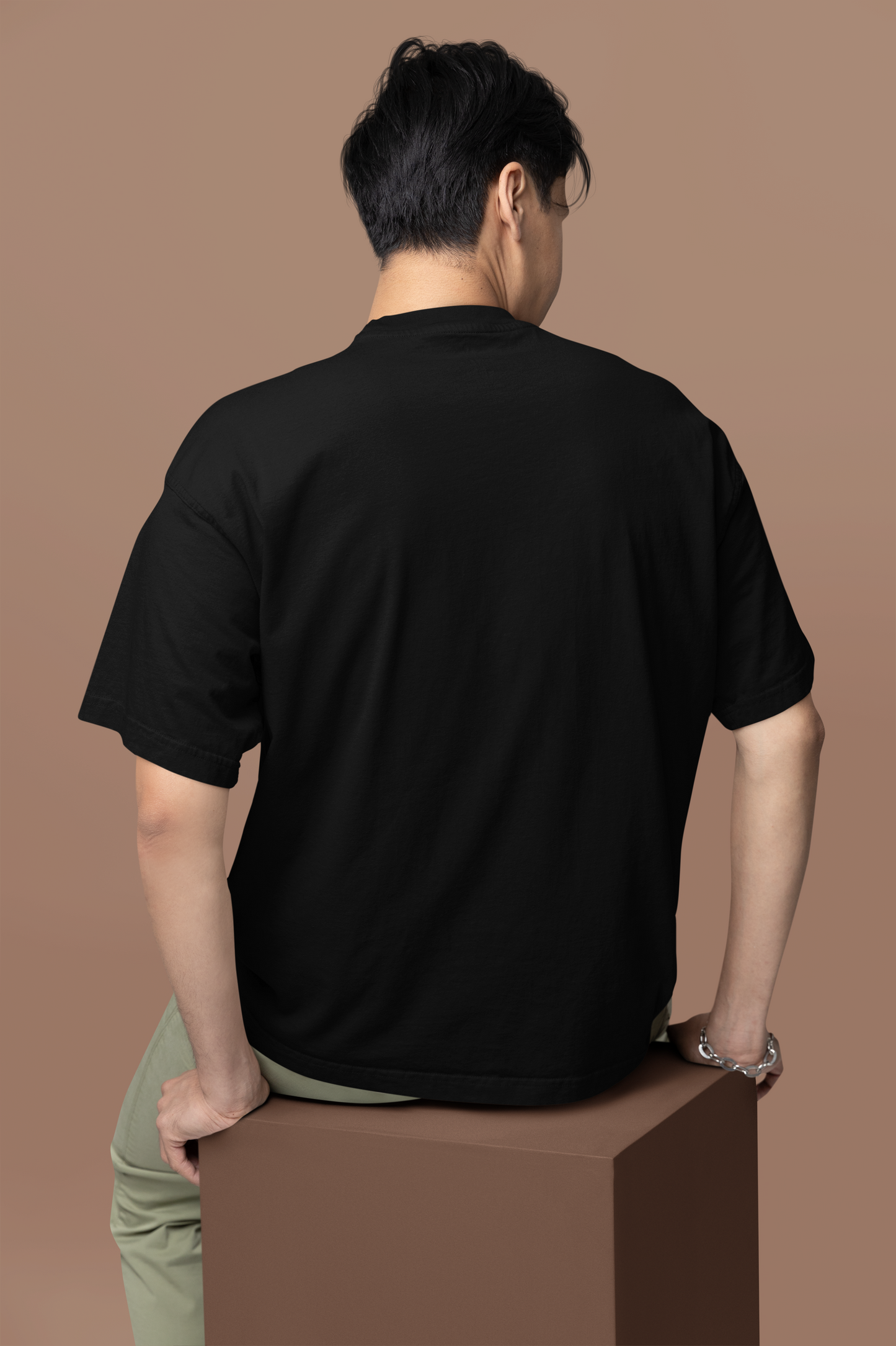 Black Men 220 GSM Oversized
