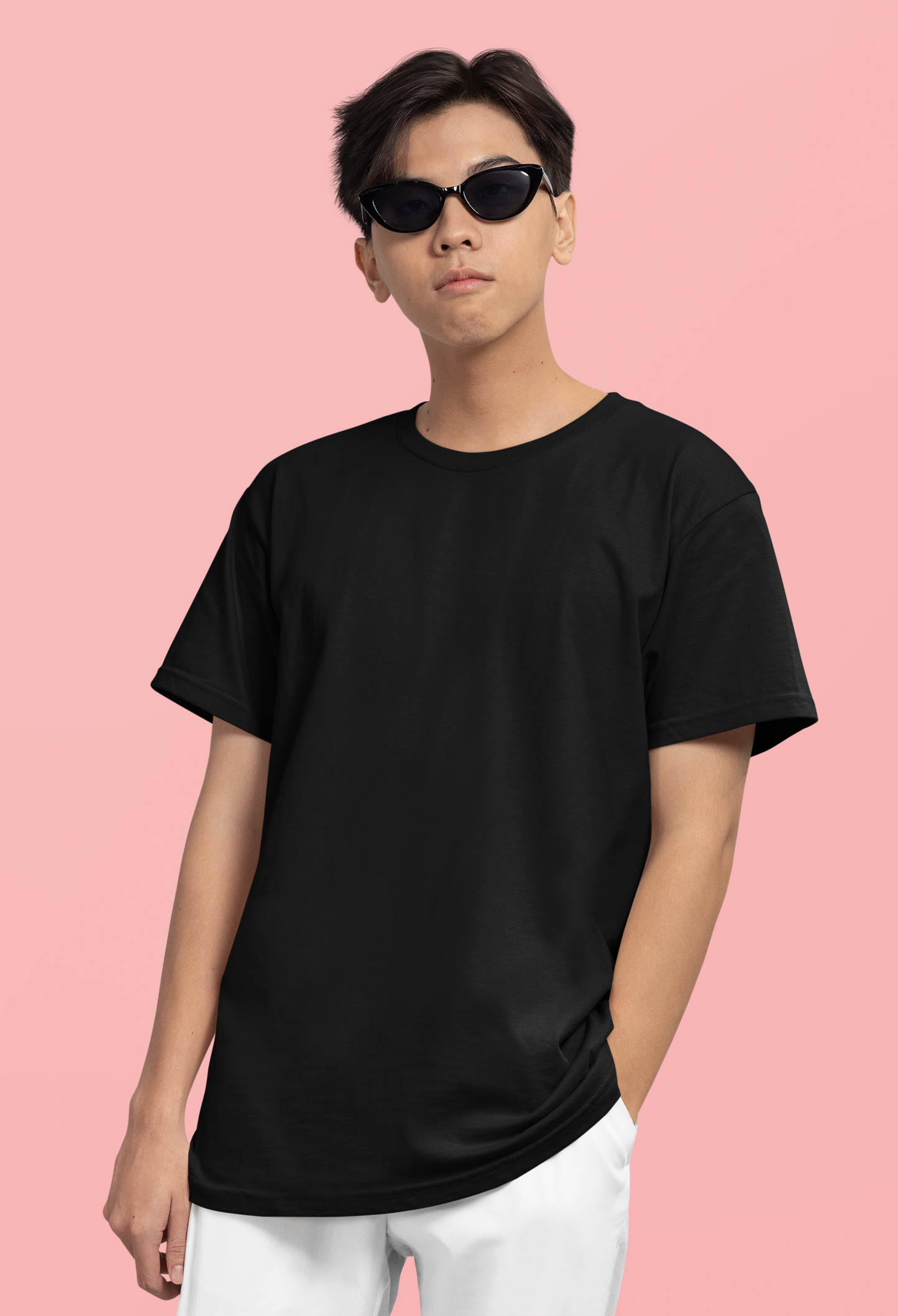 Black Men 220 GSM Oversized