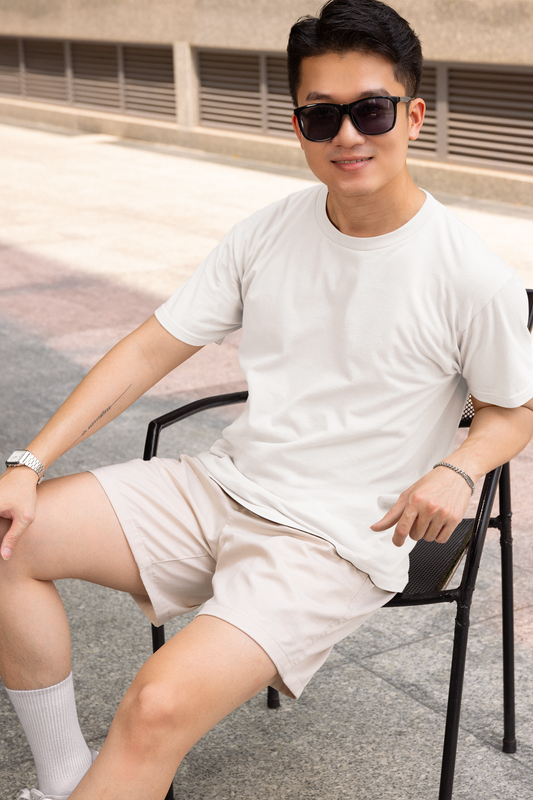 White Premium 240 GSM Unisex Round Neck