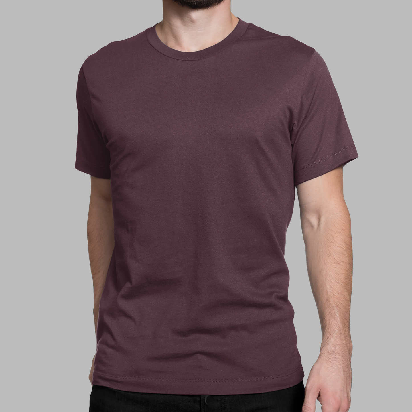 Maroon Platinum 180 GSM Unisex Round Neck