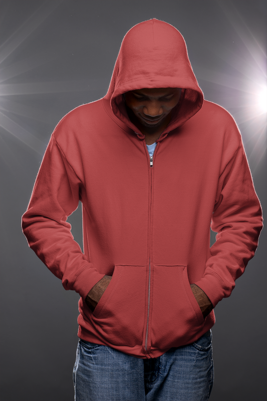 Red Snowsoft Unisex Zipper Hoodie