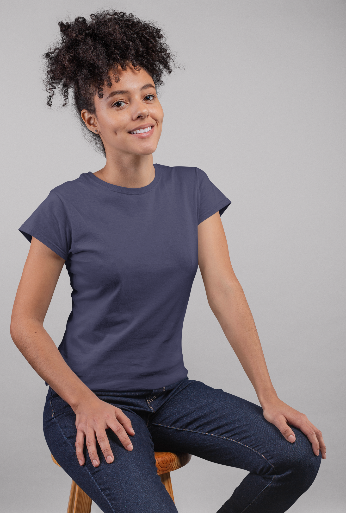 Navy Blue Premium 160 GSM Unisex Round Neck