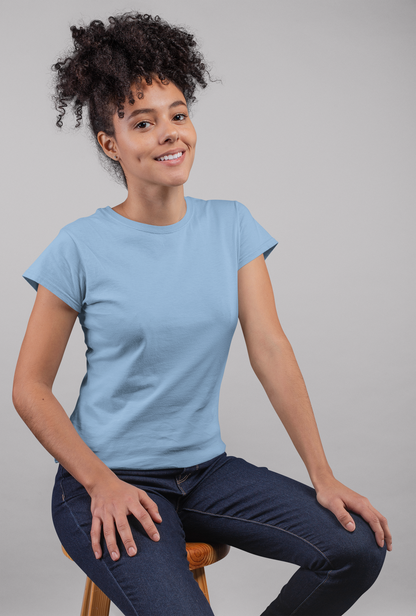 Ocean Blue Premium 160 GSM Unisex Round Neck