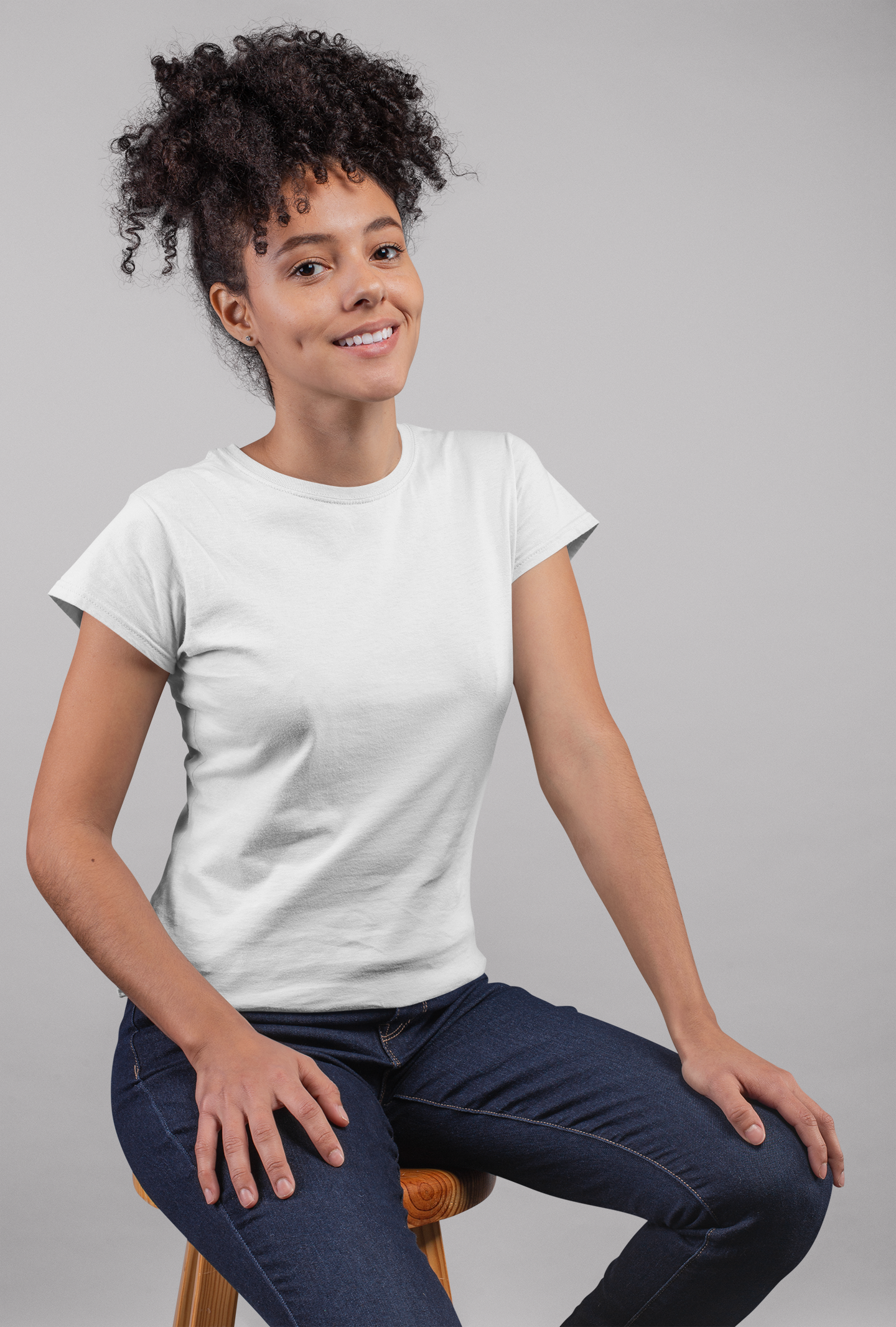 White Premium 160 GSM Unisex Round Neck