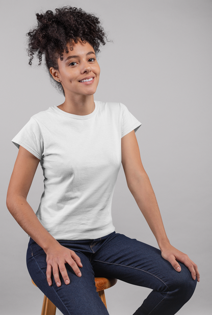 White Premium 160 GSM Unisex Round Neck