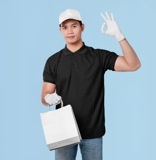 Black Smart Tech Unisex Polo