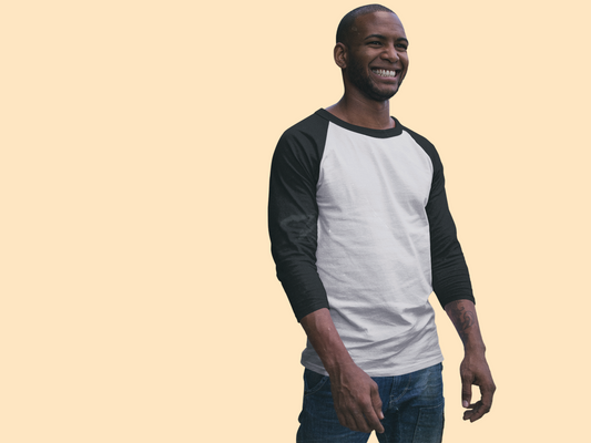 Grey Black Men Premium 180 Raglan Full Sleeve