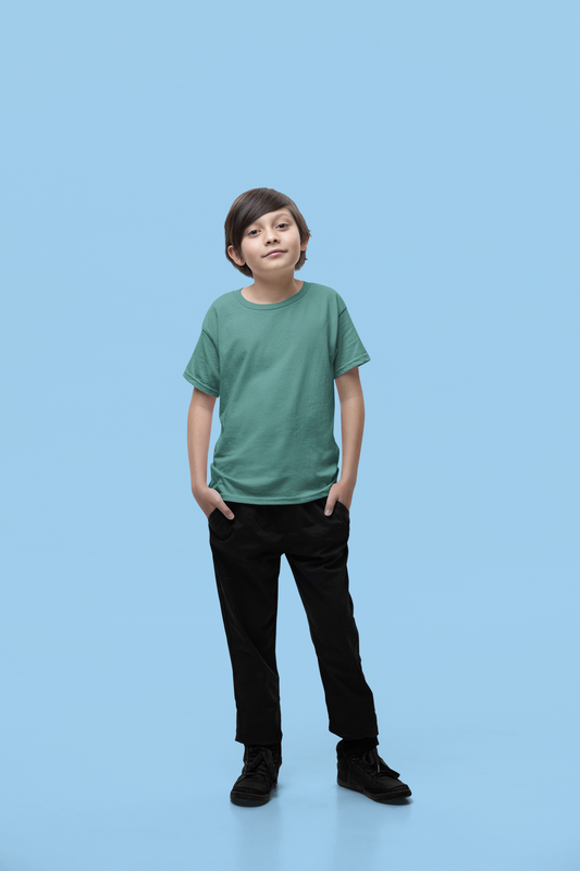 Teal Kids Premium 160 Round Neck