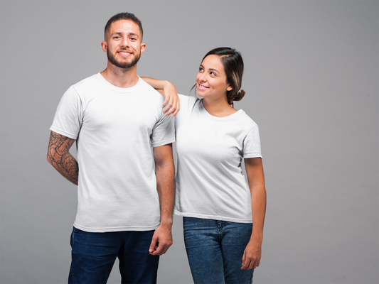 White Premium Organic 180 GSM Unisex Round Neck