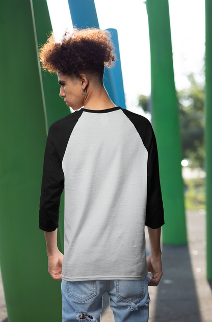 Grey Black Men Premium 180 Raglan Full Sleeve