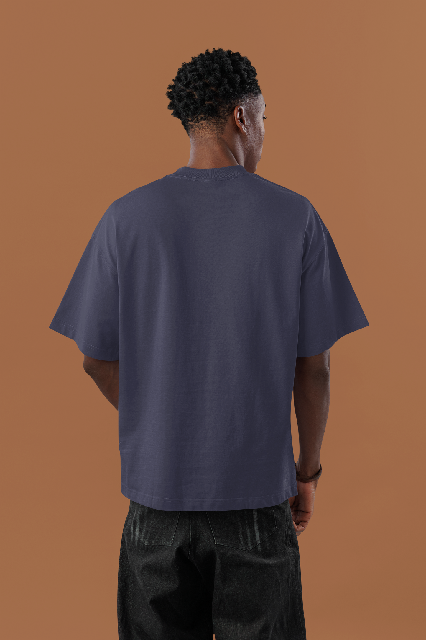 Navy Blue Men Premium 180 Oversized