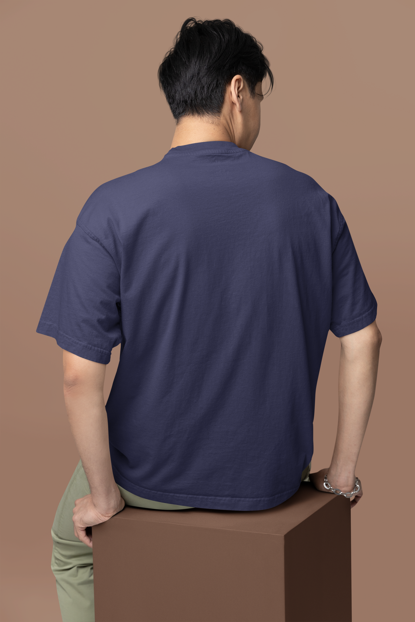 Navy Blue Men Premium 180 Oversized