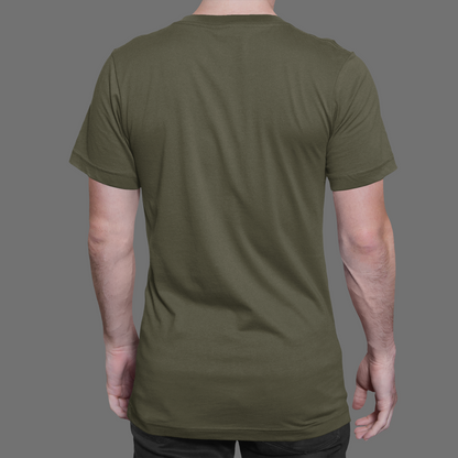 Olive Green Platinum 180 GSM Unisex Round Neck