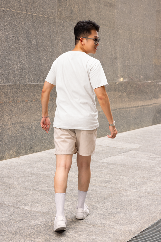 White Premium Supima 180 GSM Unisex Round Neck