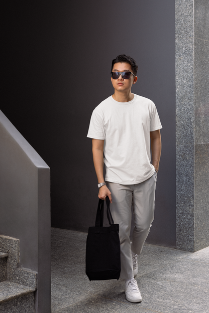 White Premium Supima 180 GSM Unisex Round Neck