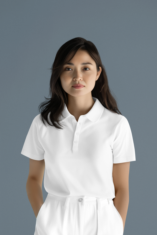 White Executive Unisex Polo