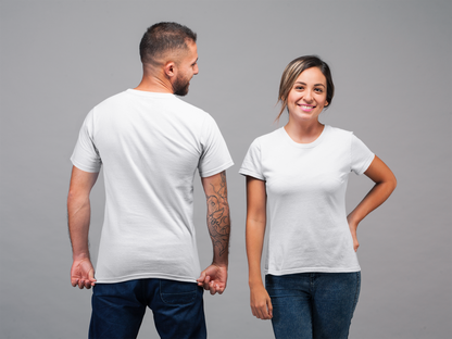 White Premium Organic 180 GSM Unisex Round Neck