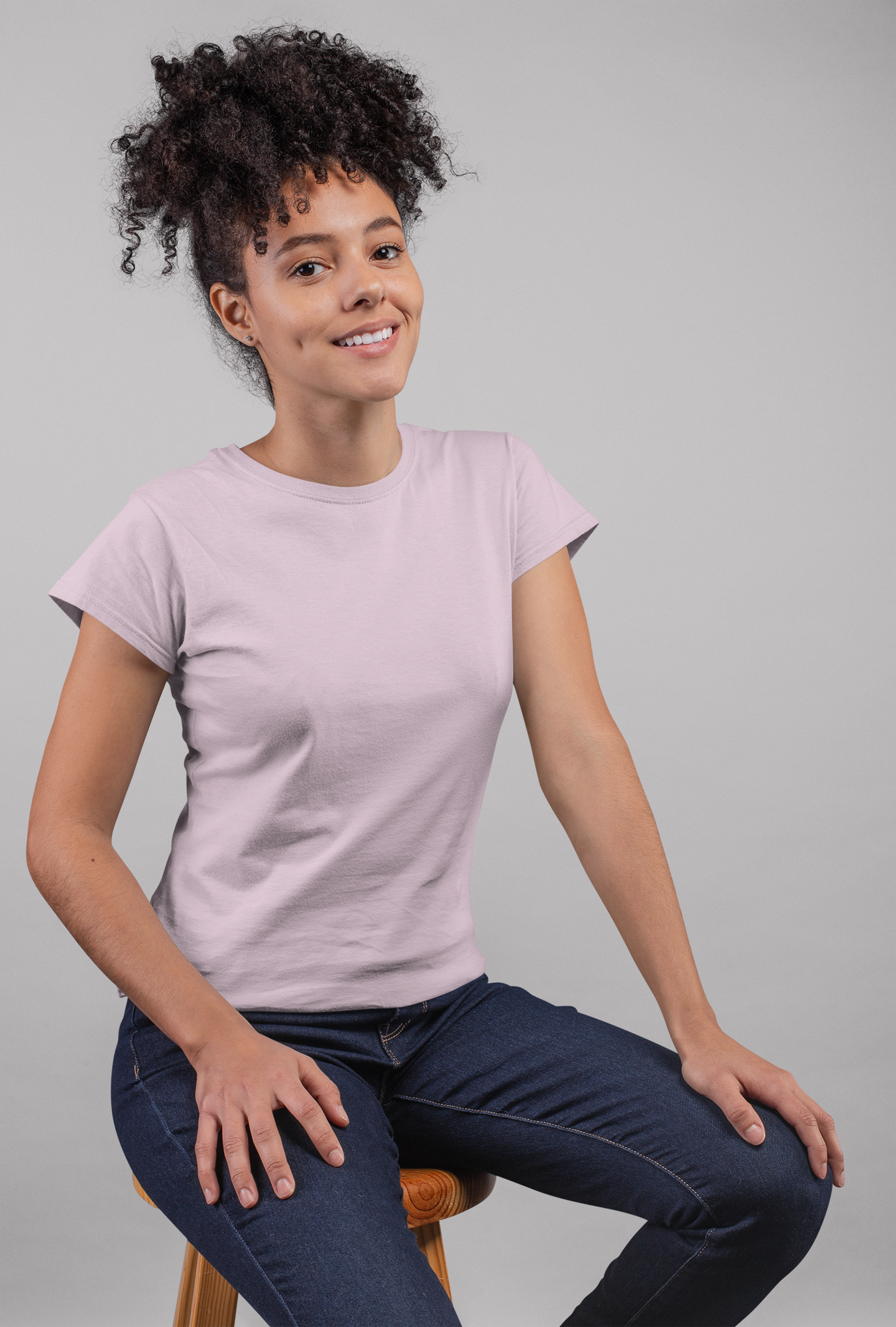 Soft pink Premium 160 GSM Unisex Round Neck