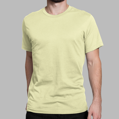 Pale Yellow Premium 160 GSM Unisex Round Neck