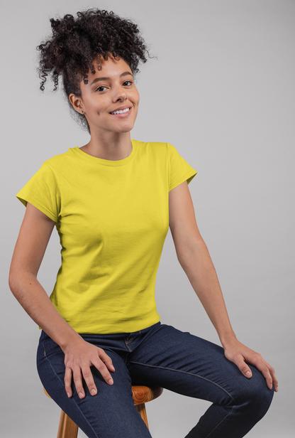 Yellow Premium 160 GSM Unisex Round Neck