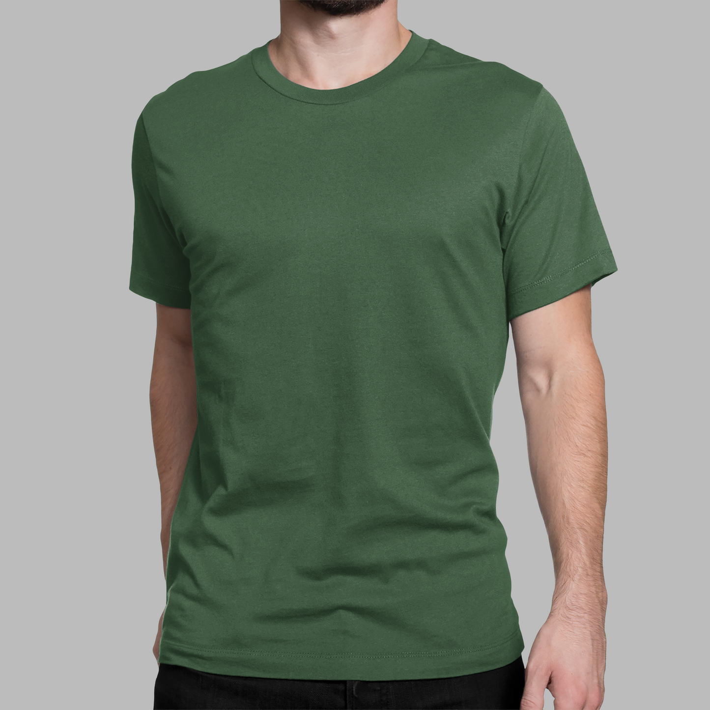 Bottle Green Platinum 180 GSM Unisex Round Neck