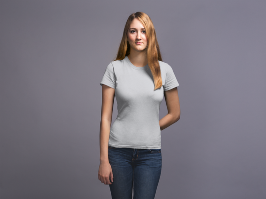 Grey HTR Premium 160 Women Round Neck