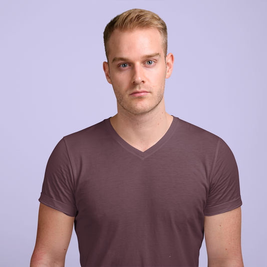Maroon Men Premium 160 V-Neck