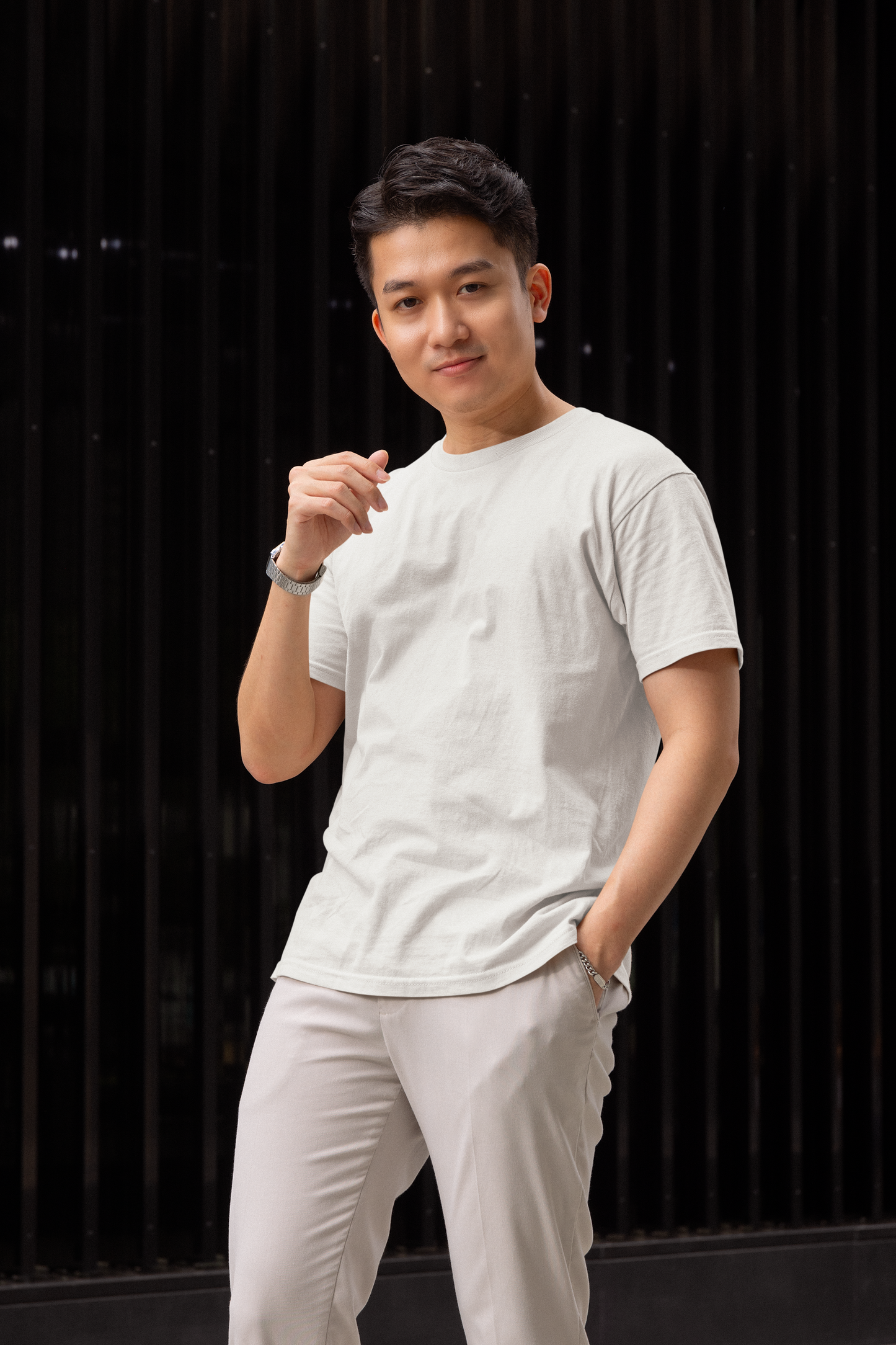 Off White Premium 240 GSM Unisex Round Neck